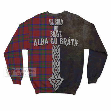 MacGilvery (McGilvery) Tartan Family Crest Sweatshirt Alba Gu Brath Be Brave Lion Ancient Style - Tartan Vibes Clothing