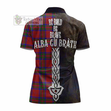 MacGilvery (McGilvery) Tartan Family Crest Women's Polo Shirt Alba Gu Brath Be Brave Lion Ancient Style - Tartan Vibes Clothing