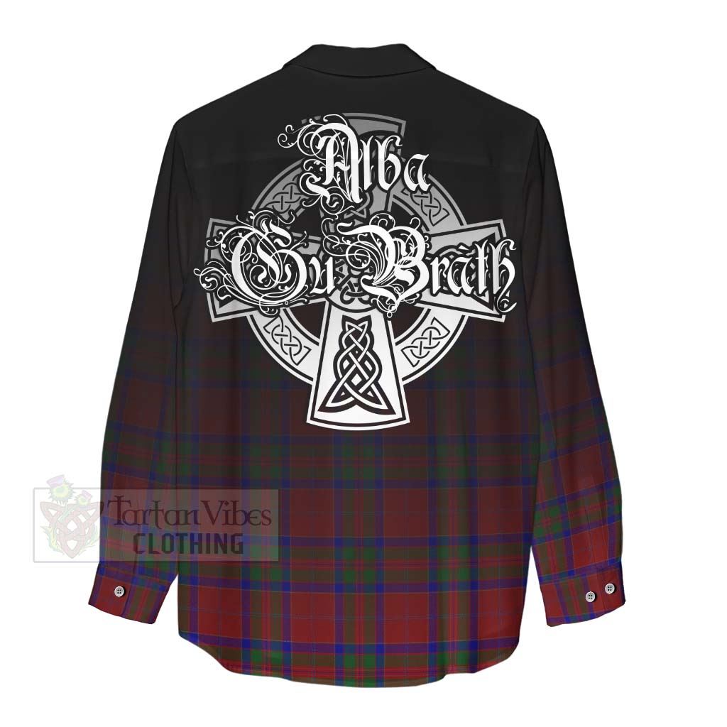 Tartan Vibes Clothing MacGilvery (McGilvery) Tartan Women's Casual Shirt Featuring Alba Gu Brath Family Crest Celtic Inspired