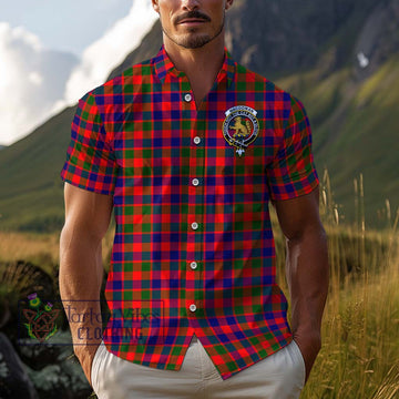 MacGowan (McGowan) Tartan Cotton Hawaiian Shirt with Family Crest Kid - Tartan Vibes Clothing