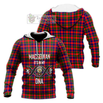 MacGowan (McGowan) Tartan Knitted Hoodie with Family Crest DNA In Me Style Unisex Knitted Pullover Hoodie - Tartan Vibes Clothing