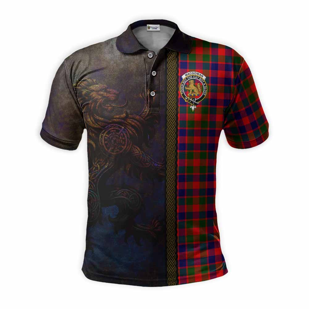 MacGowan (McGowan) Tartan Family Crest Polo Shirt Alba Gu Brath Be Brave Lion Ancient Style Kid - Tartan Vibes Clothing