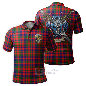 MacGowan (McGowan) Tartan Polo Shirt with Family Crest Celtic Skull Style Kid - Tartan Vibes Clothing