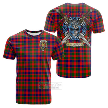 MacGowan (McGowan) Tartan Cotton T-shirt with Family Crest Celtic Skull Style Kid's Shirt - Tartan Vibes Clothing