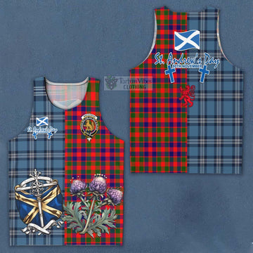MacGowan (McGowan) Tartan Men's Tank Top Happy St. Andrew's Day Half Tartan Style Men - Tartan Vibes Clothing