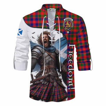 MacGowan (McGowan) Crest Tartan Ghillie Kilt Shirt Inspired by the Freedom of Scottish Warrior Men - Tartan Vibes Clothing