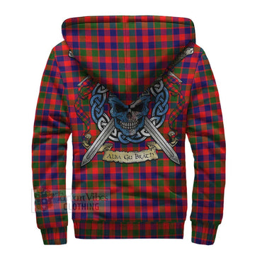 MacGowan (McGowan) Tartan Sherpa Hoodie with Family Crest Celtic Skull Style - Tartan Vibes Clothing