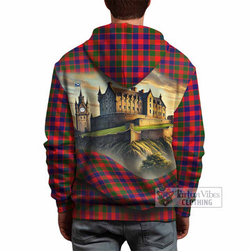 MacGowan (McGowan) Tartan Family Crest Hoodie with Scottish Ancient Castle Style - Tartan Vibes Clothing