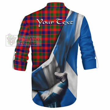 MacGowan (McGowan) Tartan Ghillie Kilt Shirt with Family Crest Scotland Patriotic Style - Tartan Vibes Clothing