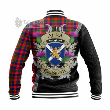 MacGowan (McGowan) Tartan Family Crest Baseball Jacket Lion Rampant Royal Thistle Shield Celtic Inspired - Tartan Vibes Clothing