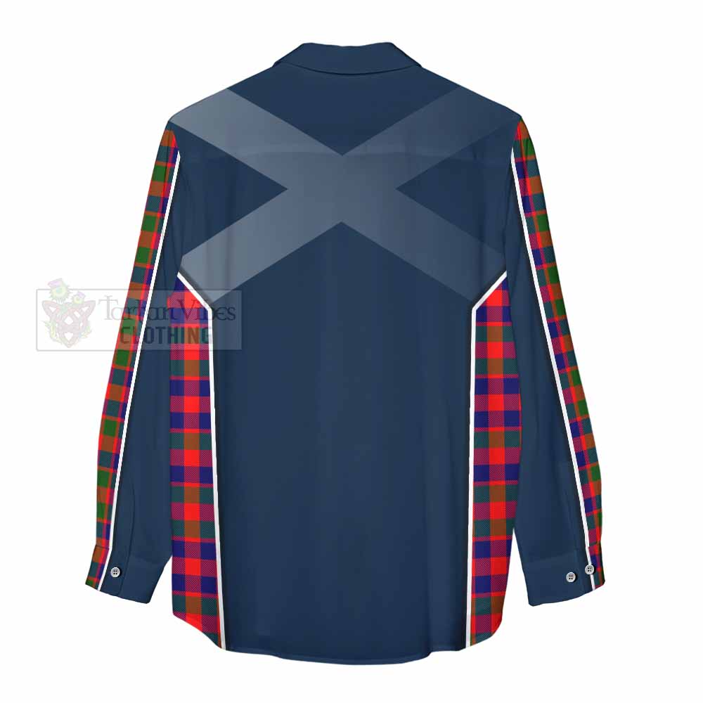 Tartan Vibes Clothing MacGowan (McGowan) Tartan Women's Casual Shirt with Family Crest and Lion Rampant Vibes Sport Style