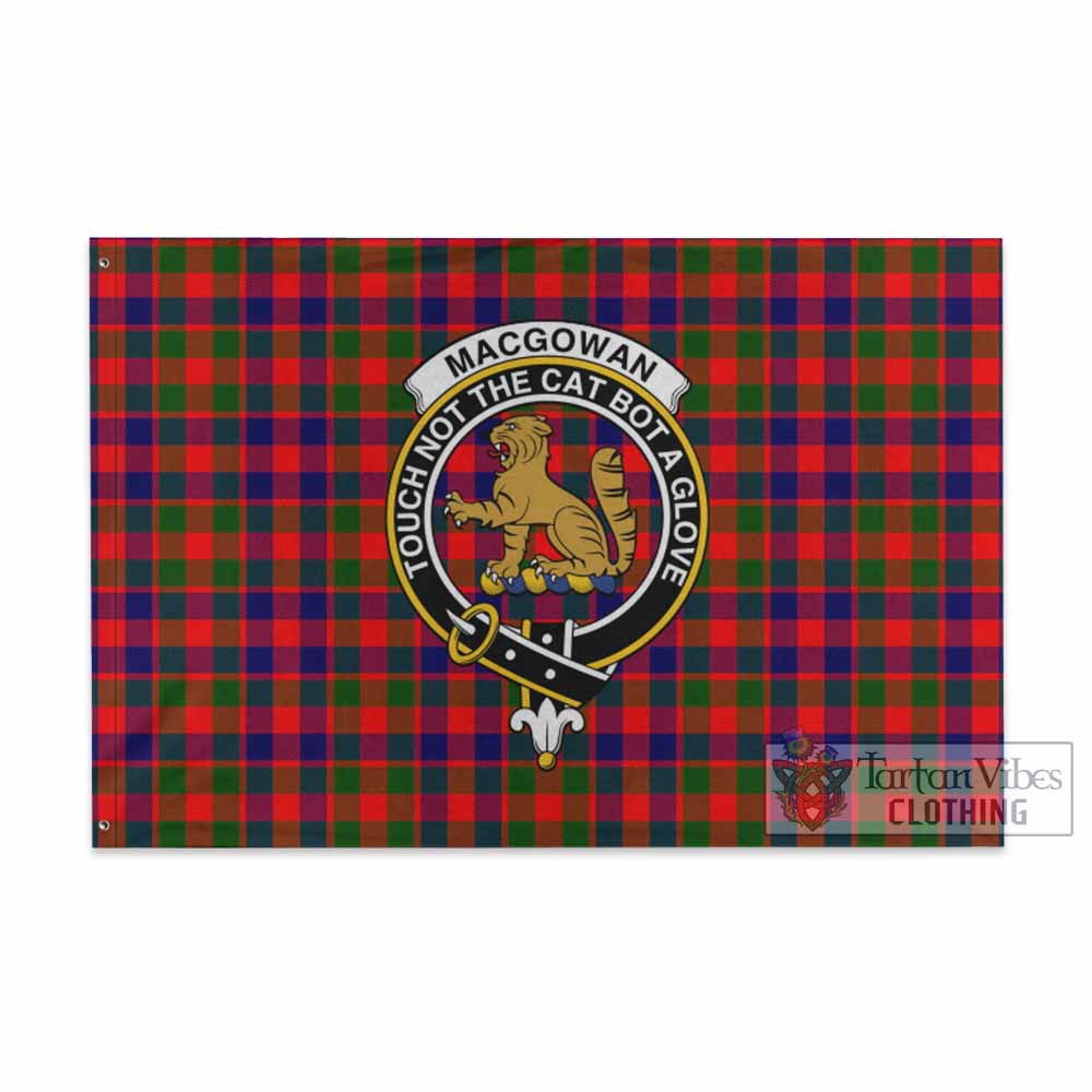 MacGowan (McGowan) Tartan House Flag with Family Crest - Tartan Vibes Clothing