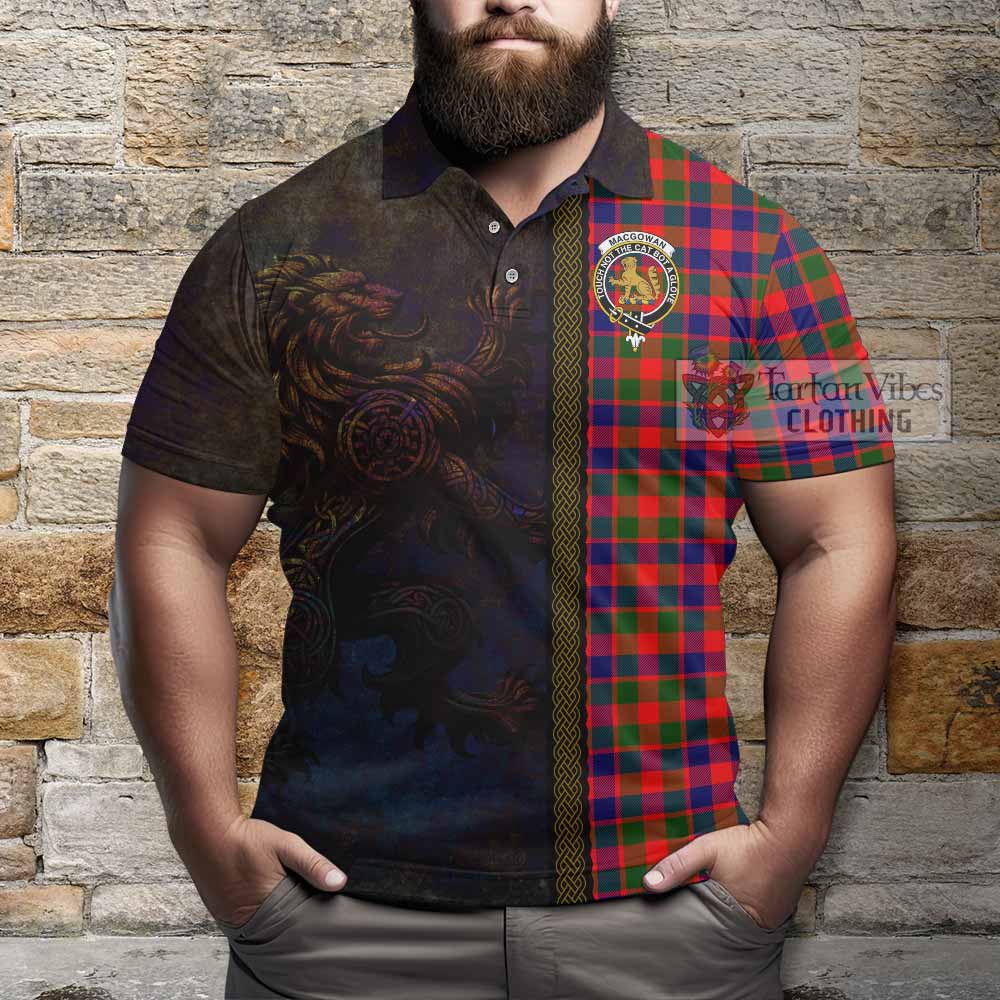 MacGowan (McGowan) Tartan Family Crest Polo Shirt Alba Gu Brath Be Brave Lion Ancient Style - Tartan Vibes Clothing