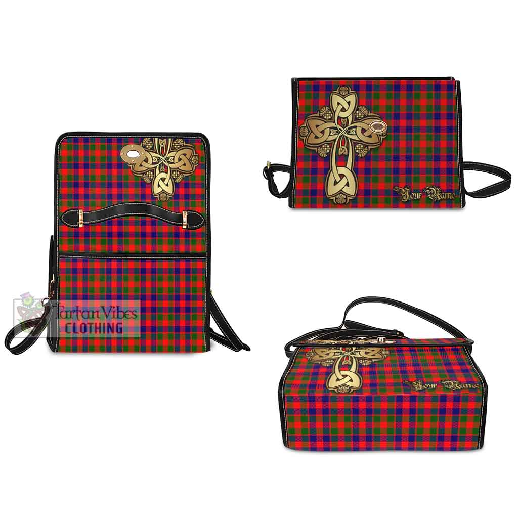 MacGowan (McGowan) Tartan Waterproof Canvas Bag Golden Thistle Celtic Cross Style - Tartan Vibes Clothing