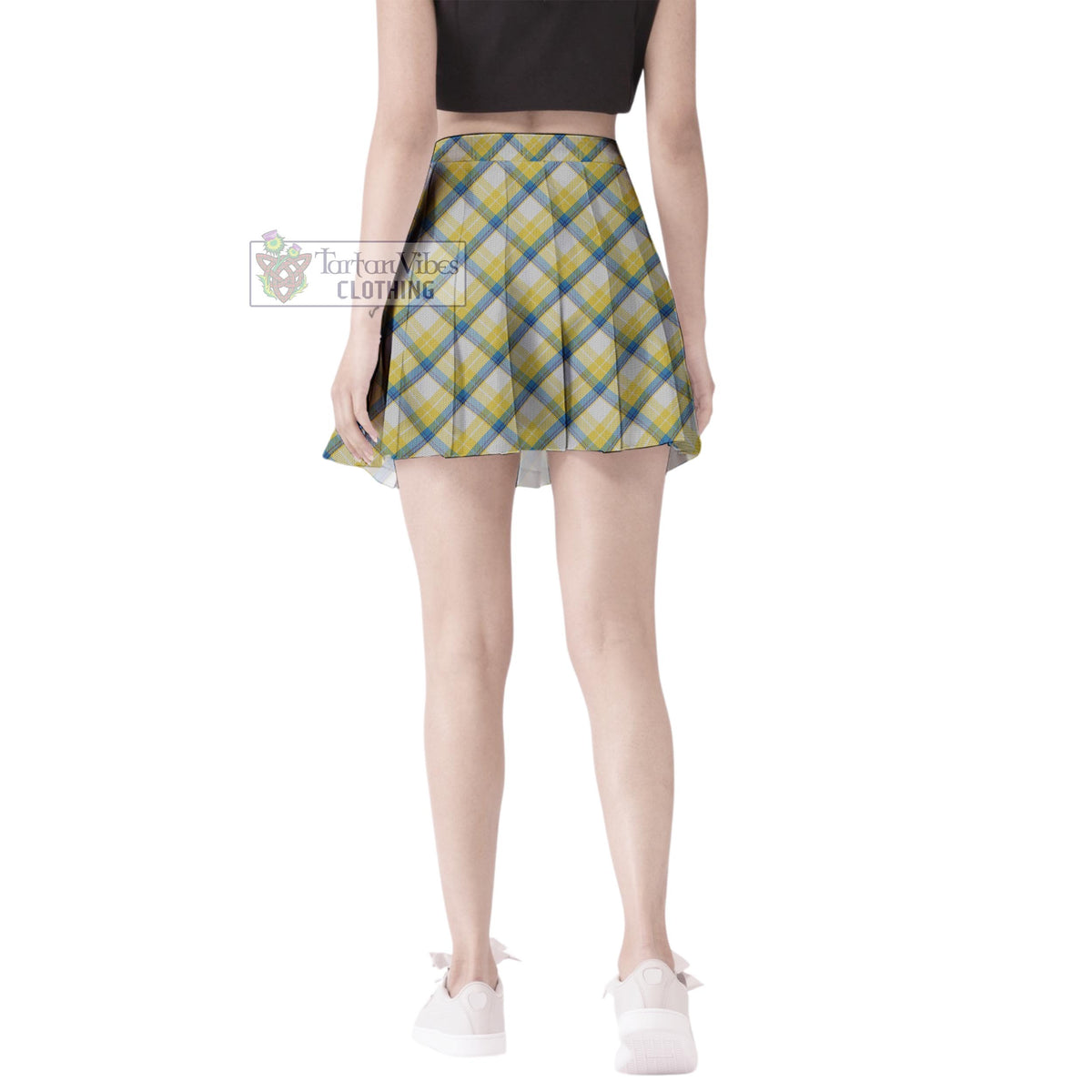MacGrath Tartan Women's Plated Mini Skirt Cross Style - Tartan Vibes Clothing