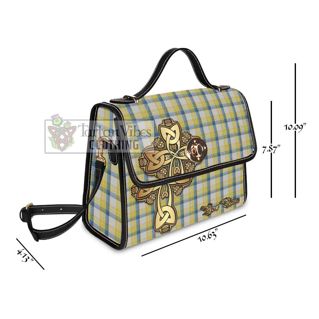 MacGrath (McGrath) Tartan Waterproof Canvas Bag Golden Thistle Celtic Cross Style - Tartan Vibes Clothing