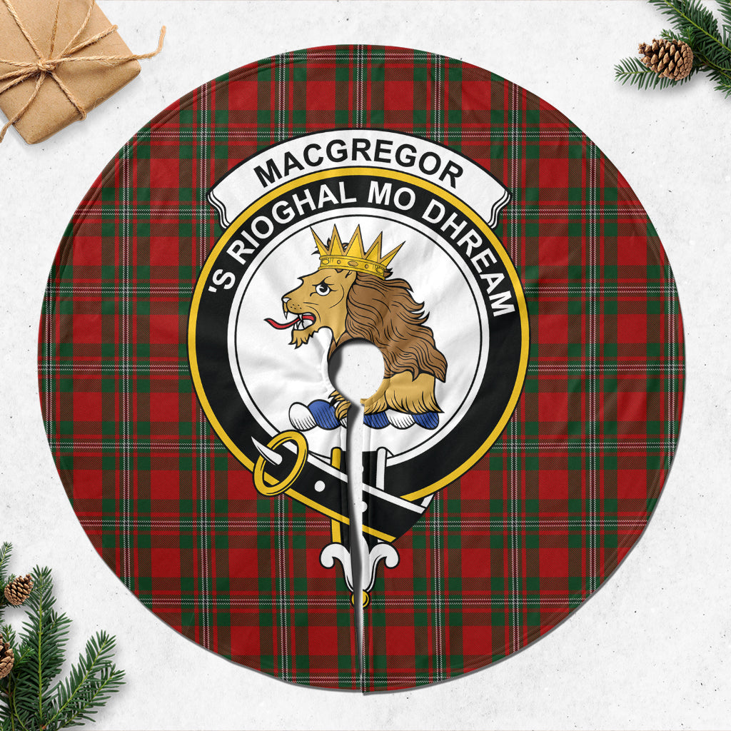 MacGregor Tartan Christmas Tree Skirt with Family Crest - Tartanvibesclothing