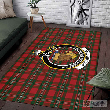 MacGregor (McGregor) Tartan Area Rug with Family Crest