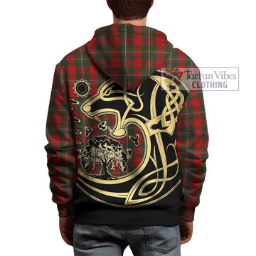 MacGregor (McGregor) Tartan Hoodie with Family Crest Celtic Wolf Style