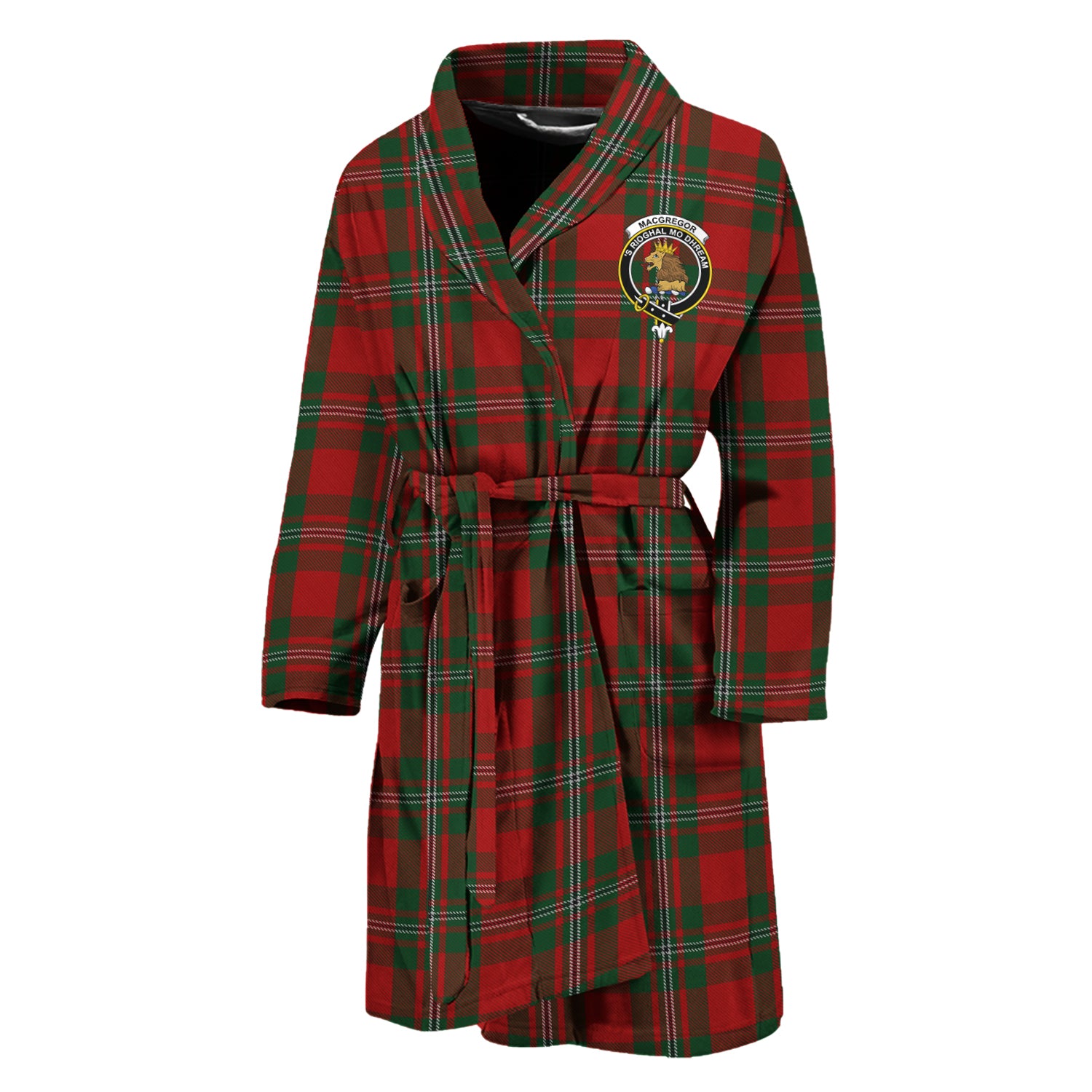 MacGregor (McGregor) Tartan Bathrobe with Family Crest Unisex M - Tartan Vibes Clothing