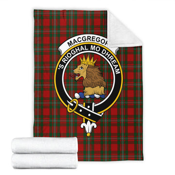 MacGregor (McGregor) Tartan Blanket with Family Crest