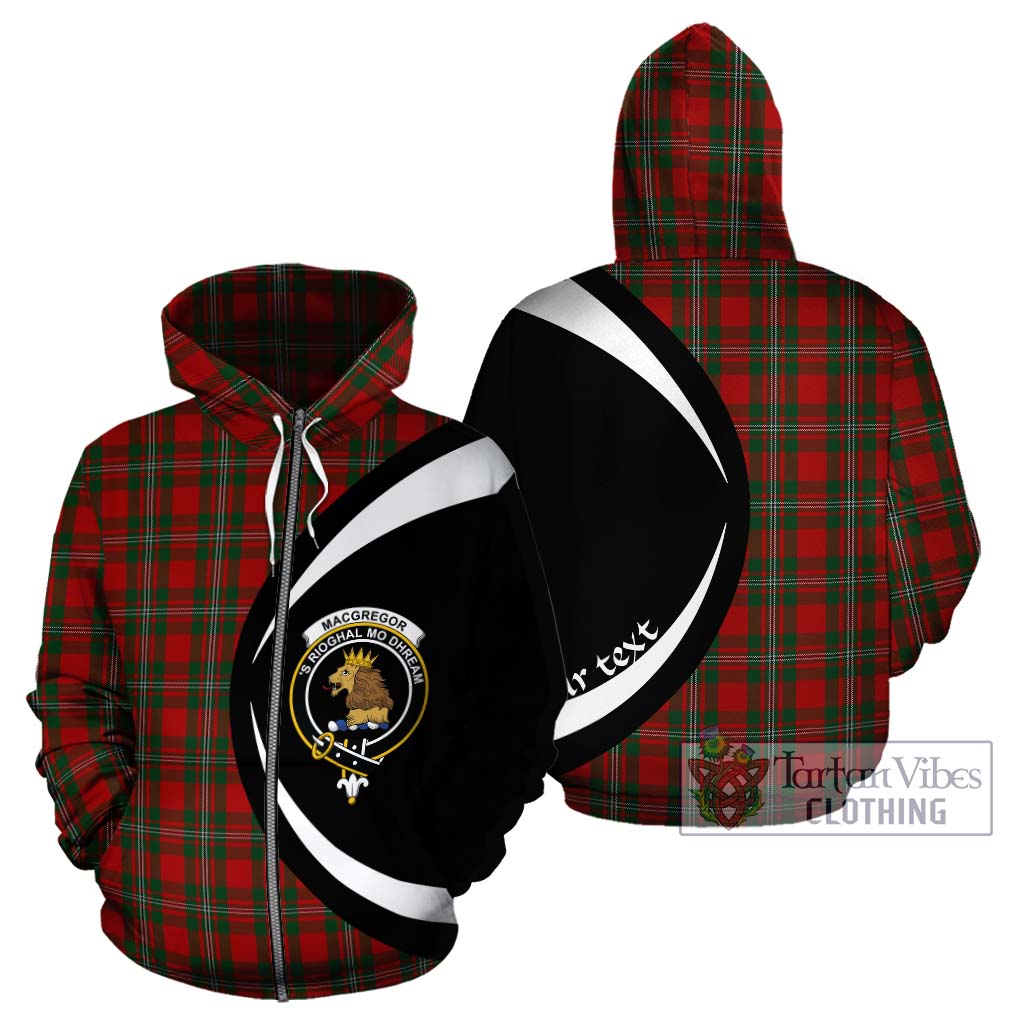 Tartan Vibes Clothing MacGregor Tartan Hoodie with Family Crest Circle Style