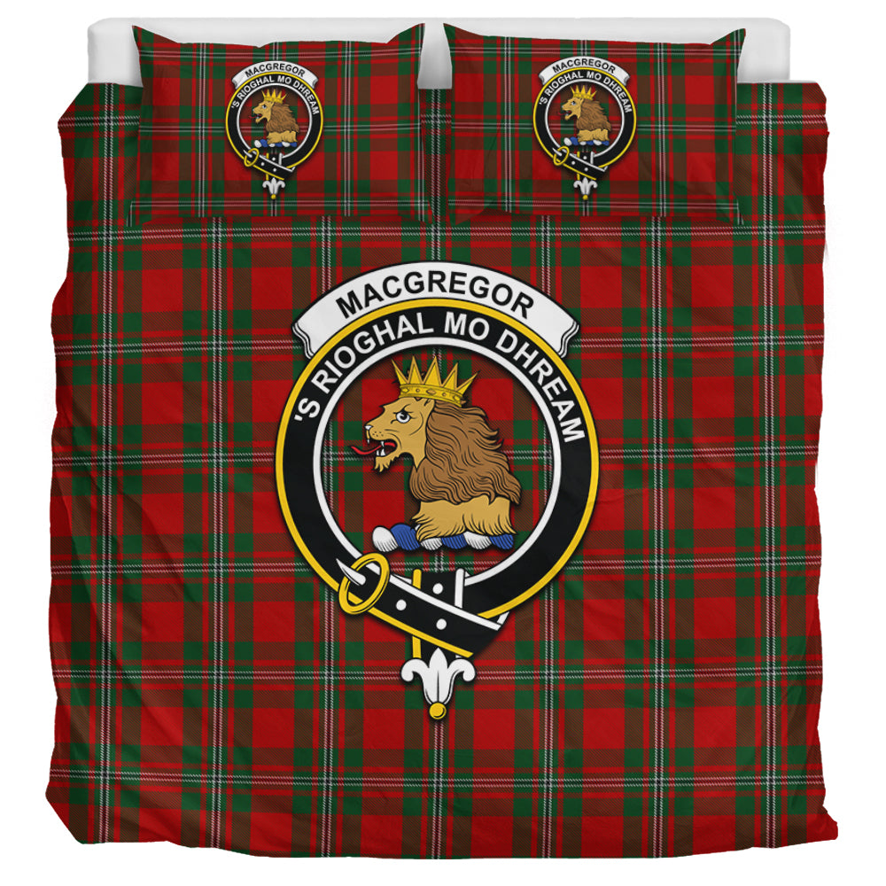 MacGregor (McGregor) Tartan Bedding Set with Family Crest UK Bedding Set UK Super King 104*94 inch - Tartan Vibes Clothing