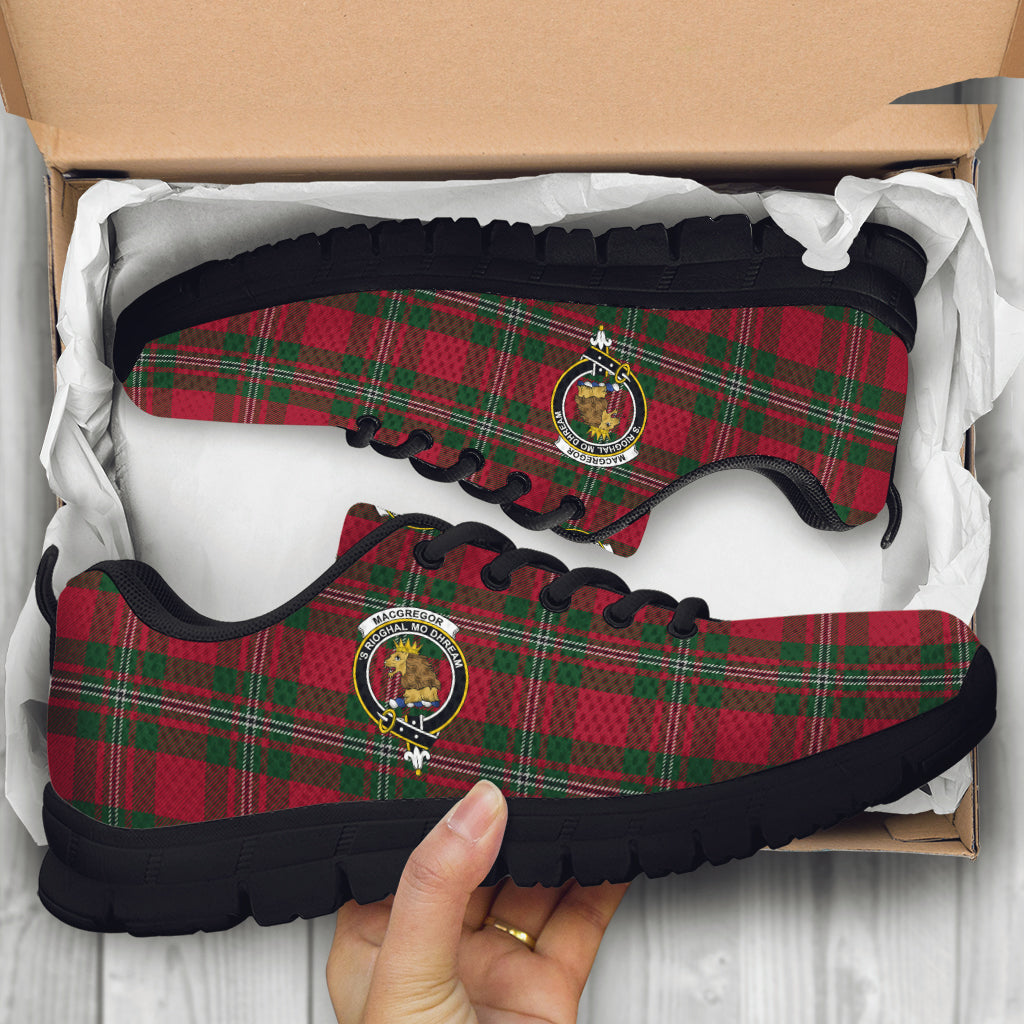 MacGregor (McGregor) Tartan Sneakers with Family Crest - Tartan Vibes Clothing