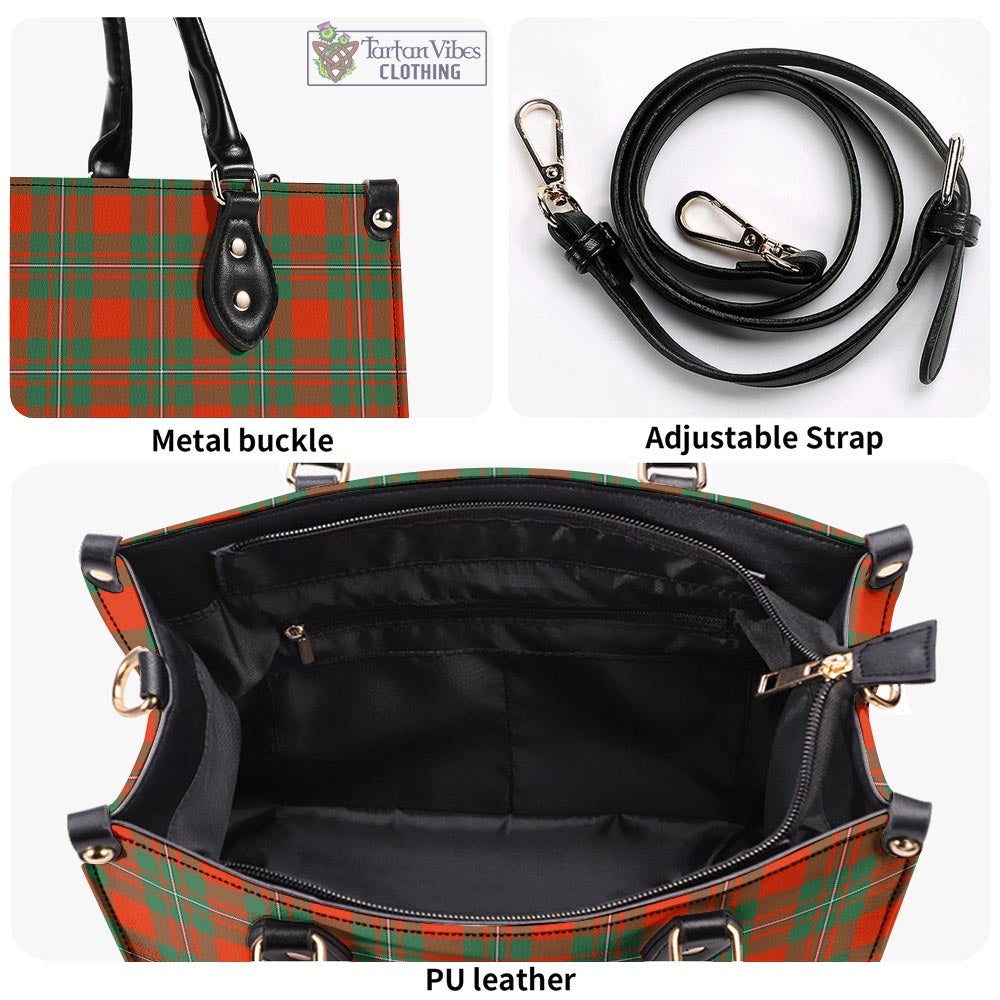 Tartan Vibes Clothing MacGregor Ancient Tartan Luxury Leather Handbags