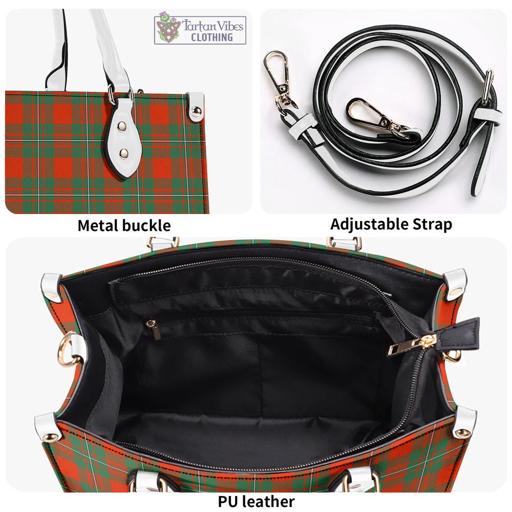 Tartan Vibes Clothing MacGregor Ancient Tartan Luxury Leather Handbags