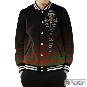 MacGregor Ancient Tartan Baseball Jacket Featuring Alba Gu Brath Family Crest Celtic Inspired