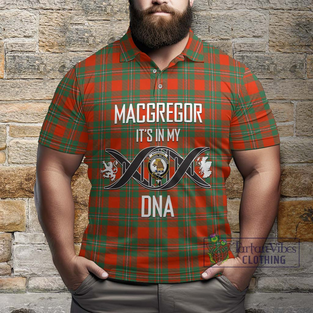 MacGregor Ancient Tartan Polo Shirt with Family Crest DNA In Me Style Kid - Tartanvibesclothing Shop