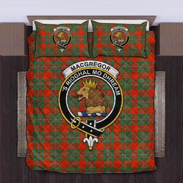 MacGregor Ancient Tartan Quilt Bed Set with Family Crest