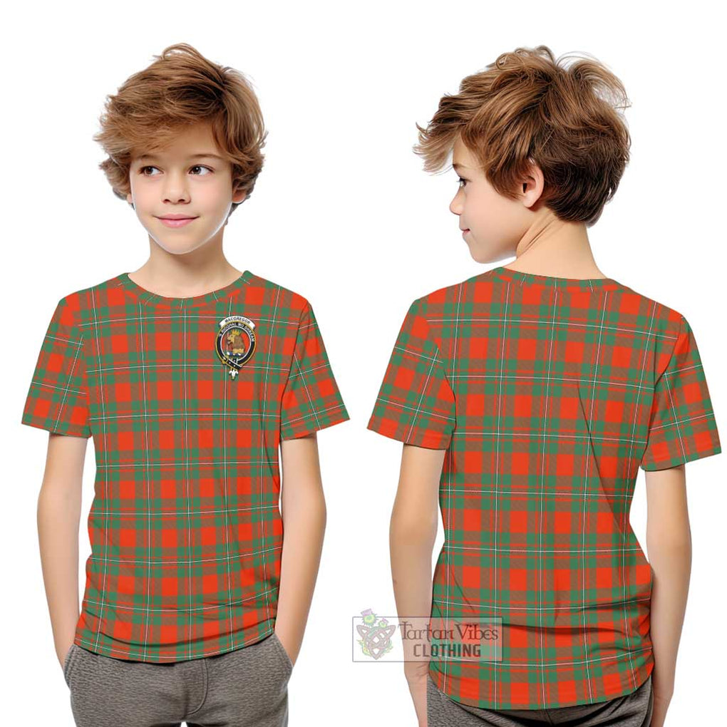 MacGregor Ancient Tartan Kid T-Shirt with Family Crest Youth XL Size14 - Tartanvibesclothing Shop