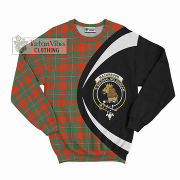 MacGregor Ancient Tartan Sweatshirt with Family Crest Circle Style