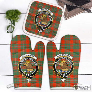 MacGregor Ancient Tartan Combo Oven Mitt & Pot-Holder with Family Crest