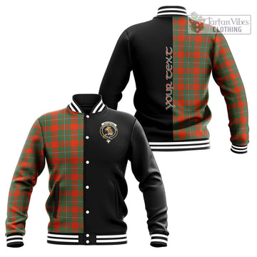 MacGregor Ancient Tartan Baseball Jacket with Family Crest and Half Of Me Style