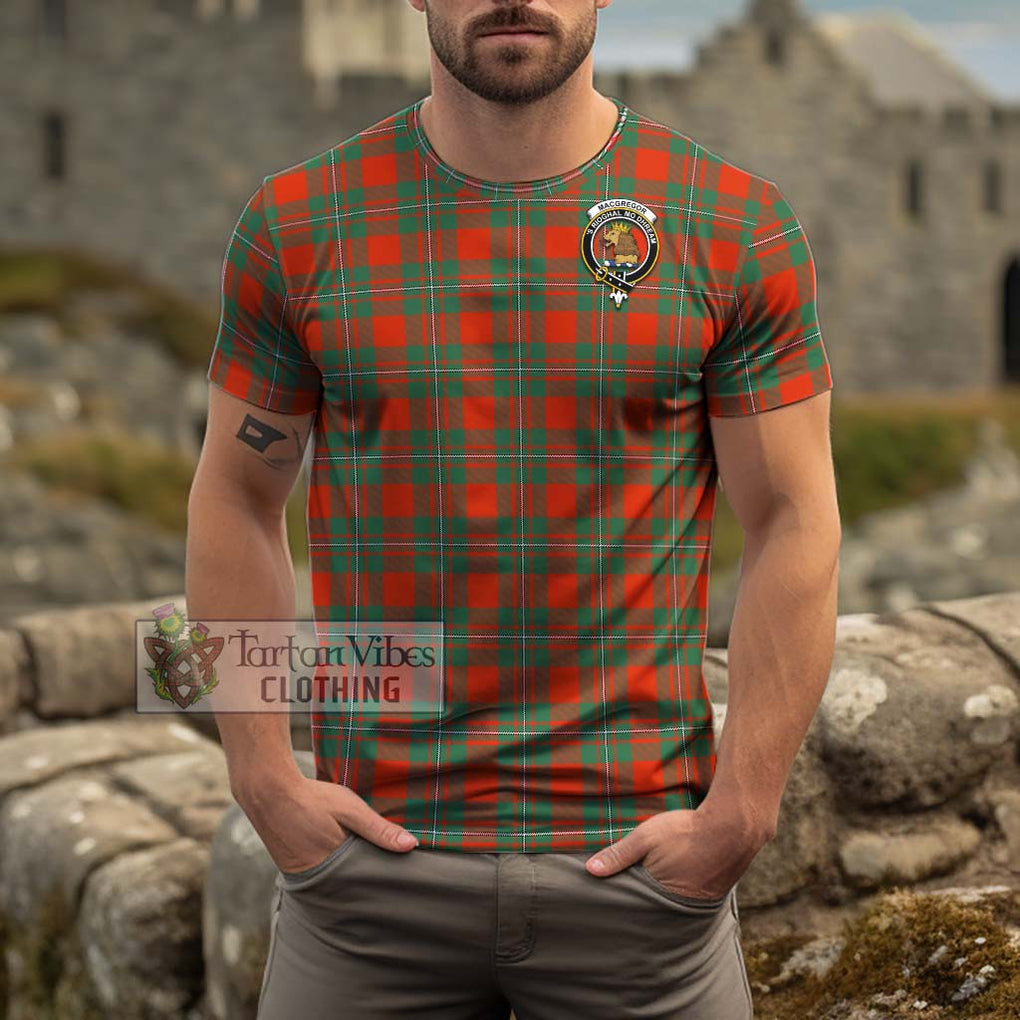 MacGregor Ancient Tartan Cotton T-Shirt with Family Crest Men's Shirt - Tartanvibesclothing Shop