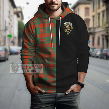 MacGregor Ancient Tartan Hoodie with Family Crest and Half Of Me Style