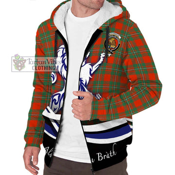 MacGregor Ancient Tartan Sherpa Hoodie with Alba Gu Brath Regal Lion Emblem