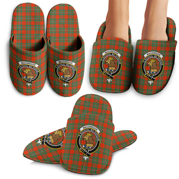 MacGregor Ancient Tartan Home Slippers with Family Crest