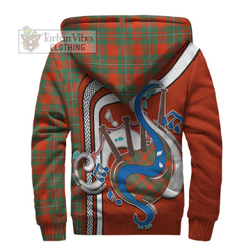 MacGregor Ancient Tartan Sherpa Hoodie with Epic Bagpipe Style