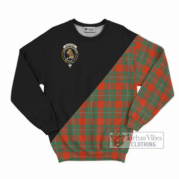 MacGregor Ancient Tartan Sweatshirt with Family Crest and Military Logo Style