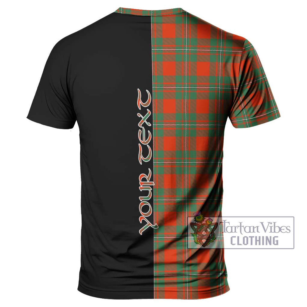 MacGregor Ancient Tartan T-Shirt with Family Crest and Half Of Me Style - Tartanvibesclothing Shop