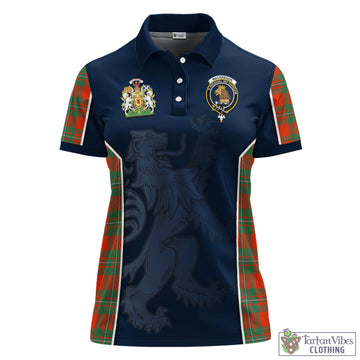 MacGregor Ancient Tartan Women's Polo Shirt with Family Crest and Lion Rampant Vibes Sport Style