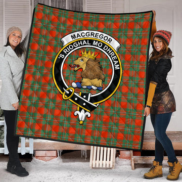 MacGregor Ancient Tartan Quilt with Family Crest