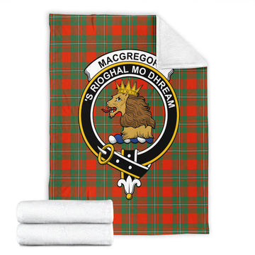 MacGregor Ancient Tartan Blanket with Family Crest