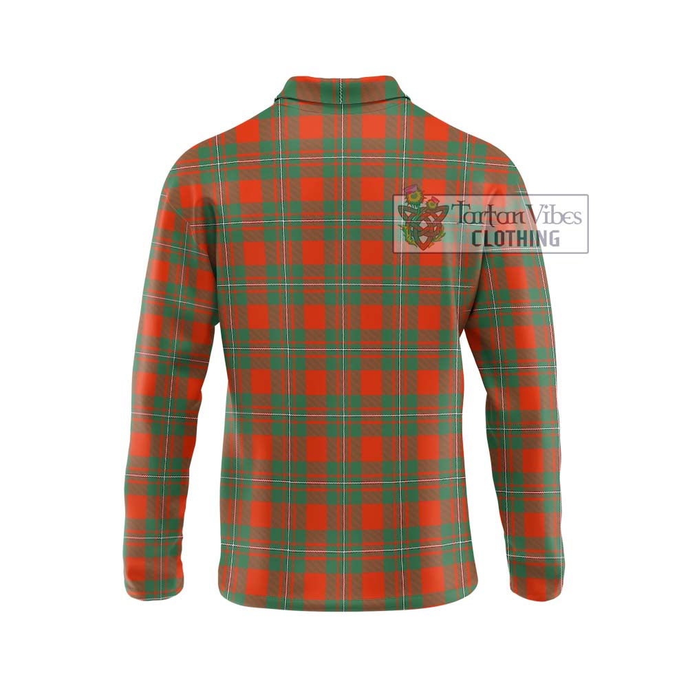 MacGregor Ancient Tartan Long Sleeve Polo Shirt with Family Crest DNA In Me Style - Tartanvibesclothing Shop