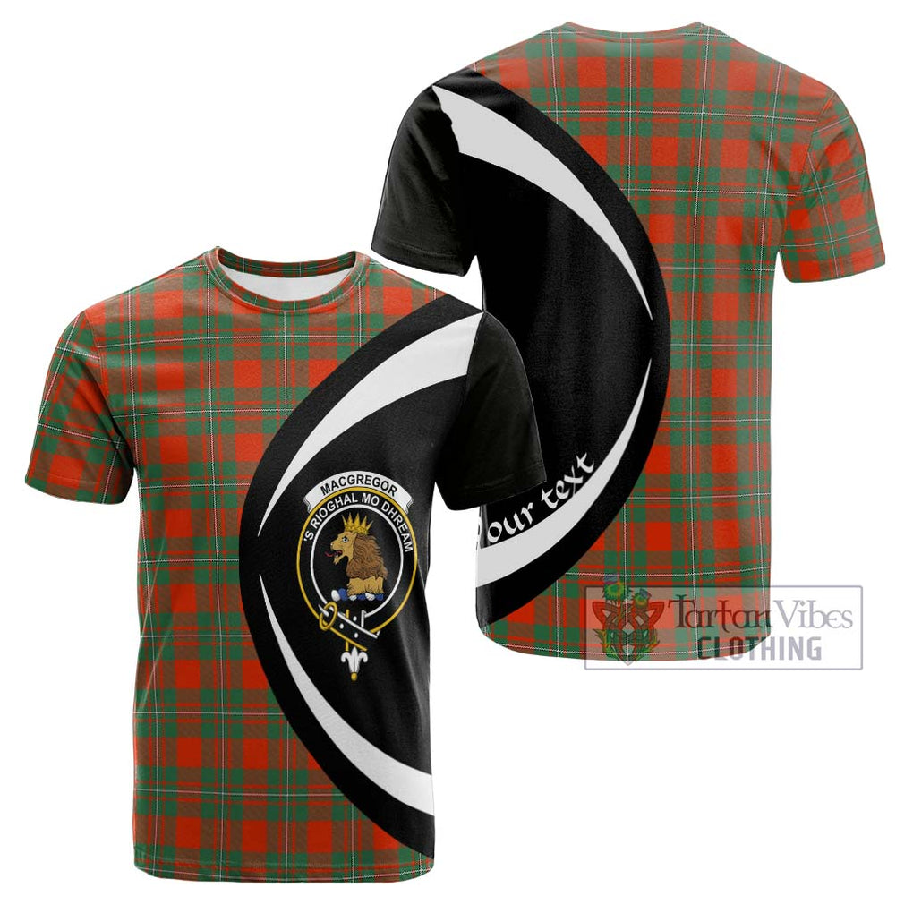 Tartan Vibes Clothing MacGregor Ancient Tartan Cotton T-shirt with Family Crest Circle Style