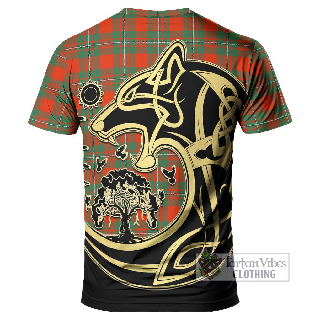 MacGregor Ancient Tartan T-Shirt with Family Crest Celtic Wolf Style - Tartan Vibes Clothing